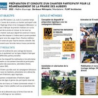 Bordeaux Métropole – Chantier participatif pour le projet de réaménagement de la prairie des Aubiers